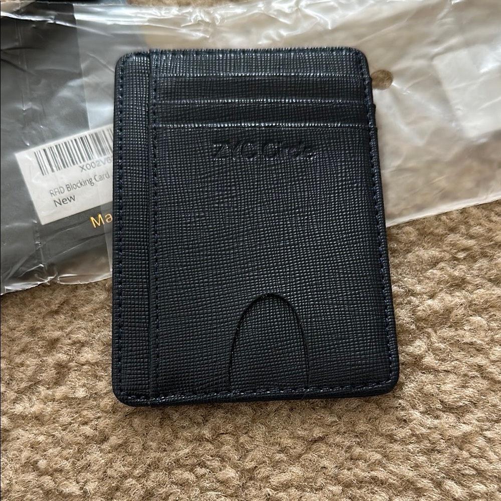 Black RFID Blocking Card Holder